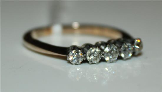 Five stone diamond ring